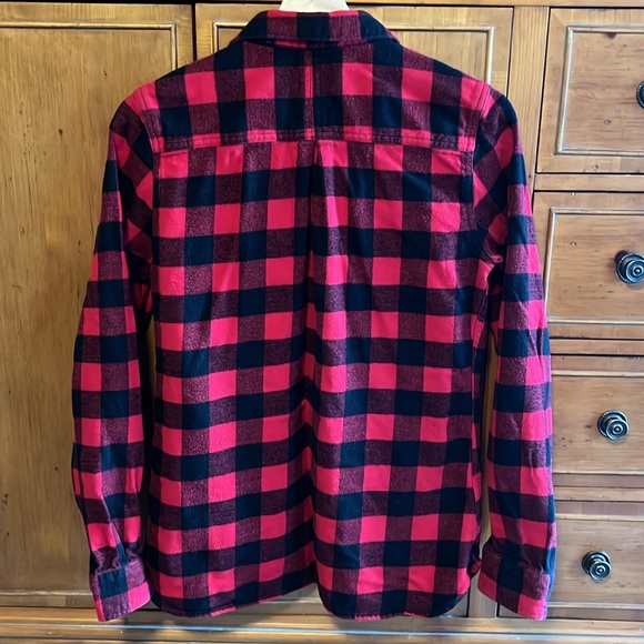 WOOLRICH |  Heavy Duty Flannel Shirt - red buffalo check Sz M $210 Retail - Picture 4 of 4